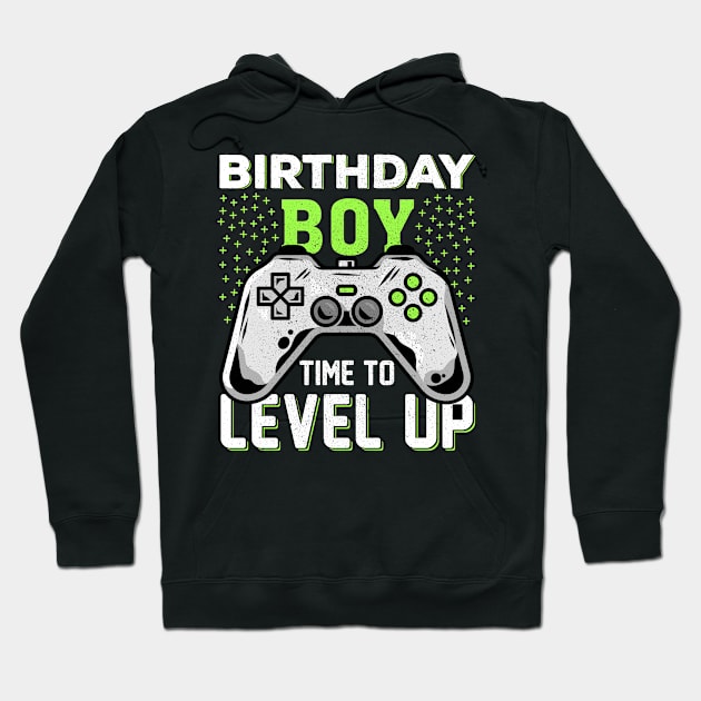 Birthday Boy Time to Level Up Video Game Birthday Gift Boys Hoodie by TheMegaStore